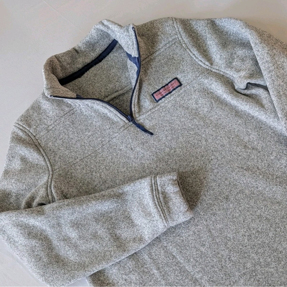VINEYARD VINES HEATHER GRAY 1/4 ZIP  - WOMENS SIZE Medium